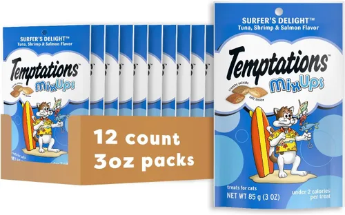 Miniatura 14 de Temptations MixUps Surfer's Delight - Golosinas crujientes y suaves para gatos, 30 onzas