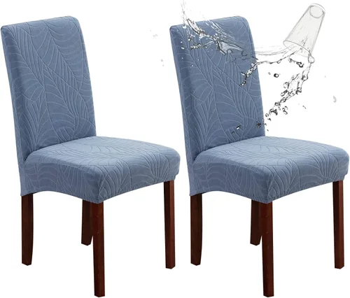 Miniatura 63 de Genina Fundas impermeables para sillas de comedor, fundas elásticas de jacquard para sillas de comedor, extraíbles y lavables, protector de silla