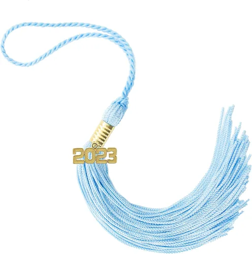 Miniatura 513 de Borla de graduación Aqua 2022, todos los colores escolares disponibles, fabricada en Estados Unidos