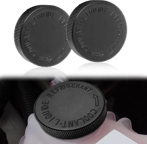 2 piezas de tapa de depósito negra para tanque de agua refrigerante de radiador de motor, compatible con Infiniti Nissan Renault, OEM# 21712-79900