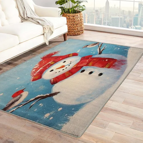 Miniatura 33 de Alfombra de oso de 2 x 3 pies, alfombra de Navidad para entrada, sala de estar, dormitorio, alfombra de animales salvajes, decoración de habitación