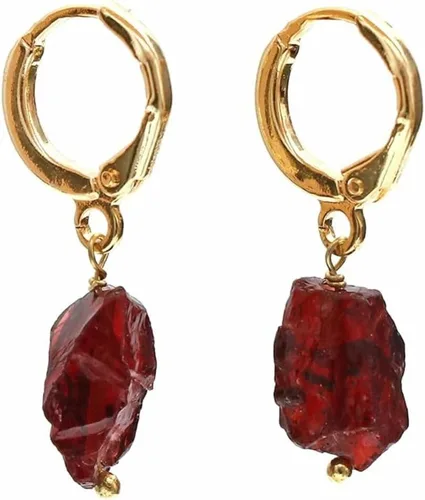 Miniatura 20 de Gempires Handmade Gemstone Hoop Earrings Raw Crystal Dangle Jewelry Hypoallergenic Gold Plated Lightweight Elegant Jewelry Gifts For Women