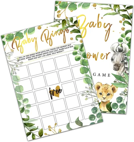 Miniatura 8 de Woodland - Juegos de baby shower, juegos de doble cara con nombre de esa canción de bebé y juego de peleas de bebé (paquete de 30) con 1 tarjeta