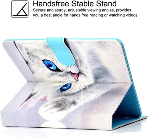 Miniatura 4 de NewShine - Funda universal para tablet de 7.9 a 8.5 pulgadas, funda de piel sintética para iPad mini 1/2/3/4, Galaxy Tab 3/4/Note 8.0, Amazon Kindle