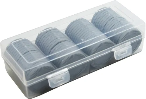 Miniatura 3 de Smartdealspro 64 unidades de 1.260 in/1.26 pulgadas de plástico opaco para contadores de aprendizaje, mini fichas de póquer con caja de Gris Oscuro