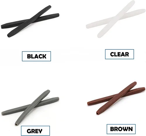 Miniatura 7 de OPUGIT Cojines para los oídos para lentes con punta final, ganchos antideslizantes de silicona para los oídos, tubo de manga, puntas de sien, 8
