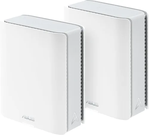 ASUS ZenWiFi BT10 Tri-Band WiFi 7 Mesh, 18 Gbps, 6000 pies cuadrados (2pk), puertos duales 10G, seguridad y controles parentales incluidos, Smart