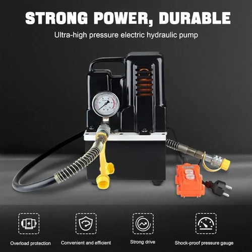 Miniatura 2 de Bomba hidráulica ATO Bomba hidráulica eléctrica de 1.2KW Válvula manual de 220 V de efecto único 10000 PSI Unidad de potencia hidráulica eléctrica