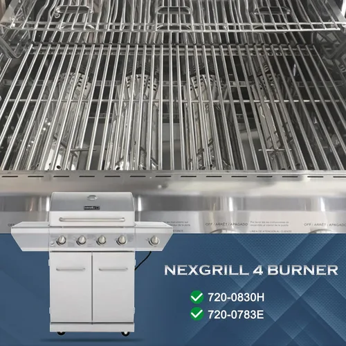 Miniatura 3 de Rejillas de repuesto de 17 pulgadas para Nexgrill 4 Burner 720-0830H, 720-0783E, 720-0830X, 5 quemadores 720-0888N, 720-0888, 720-0888S, Charbroil