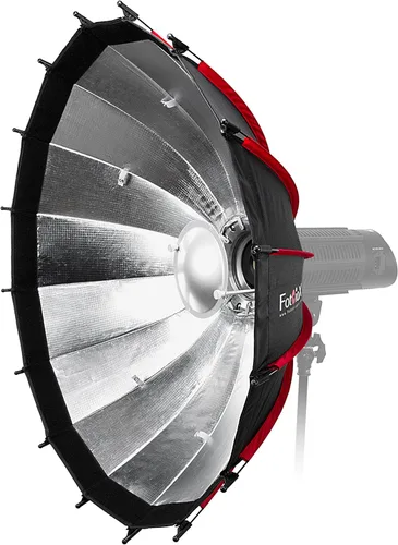 Miniatura 3 de Fotodiox EZ-Pro DLX - Plato de belleza plegable de 32 pulgadas y caja de luz con inserto Bowens y rejilla, interior reflectante plateado y placa