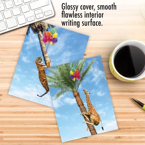Miniatura 5 de The Best Card Company Juego de 20 tarjetas de felicitación surtidas de 4 x 5.12 pulgadas con sobres (10 diseños, 2 de cada uno) animales de árbol