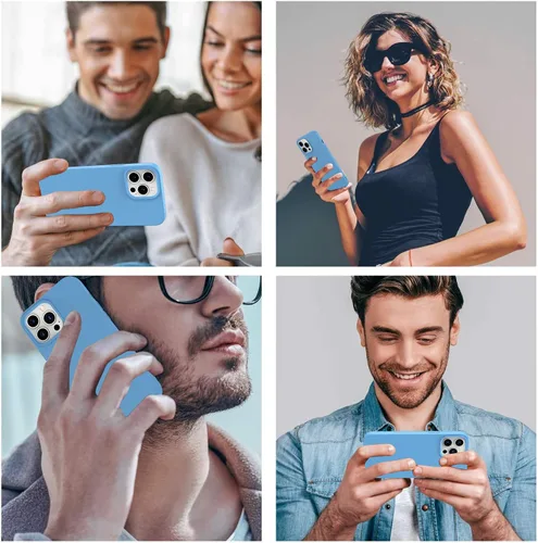 Miniatura 7 de Funda diseñada para iPhone 13 Pro Max, funda de silicona ultra delgada a prueba de golpes, de microfibra suave anti arañazos, protección mejorada