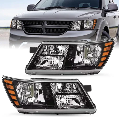 Miniatura 9 de JSBOYAT Conjunto de faros delanteros y luces traseras de repuesto para Dodge Journey 2009-2020, lado del conductor y del pasajero, carcasa negra