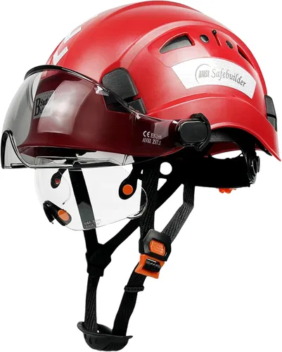 Miniatura 11 de SAFEBUILDER Casco de seguridad industrial con visera Casco duro ABS con visera Ventilación ajustable Casco de construcción Protección para la cabeza