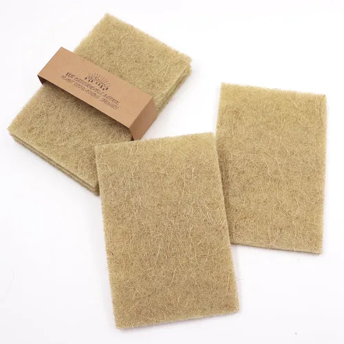 Miniatura 5 de Almohadillas naturales para fregar, paquete de 10 unidades - Estropajo de sisal antiarañazos, almohadillas de limpieza de sisal, de fibra de coco