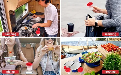 Miniatura 3 de SIGNORAWARE - Salero y pimentero a prueba de humedad, juego de salero para ir de campamento, picnic al aire libre, cocina, loncheras, juego