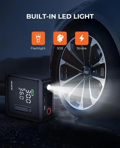 Miniatura 8 de Inflador de neumáticos, compresor de aire portátil, bomba de aire inalámbrica de 150 PSI para neumáticos de automóvil, batería 3 veces más rápida