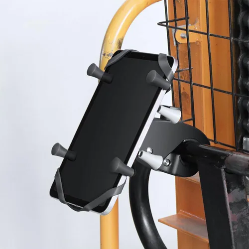 Miniatura 5 de Strg Soporte de teléfono con abrazadera para rieles de 0.7 a 1.35 pulgadas de diámetro, manillar universal y soporte de teléfono para carril