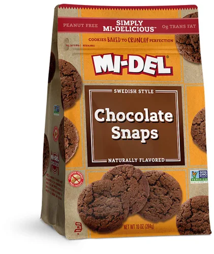 Miniatura 12 de Mi-Del Galletas Snaps de Vainilla - Galletas Crujientes de Vainilla - Certificadas Sin GMO, 0g de Grasa Trans, Galletas Saludables (Paquete de 8)