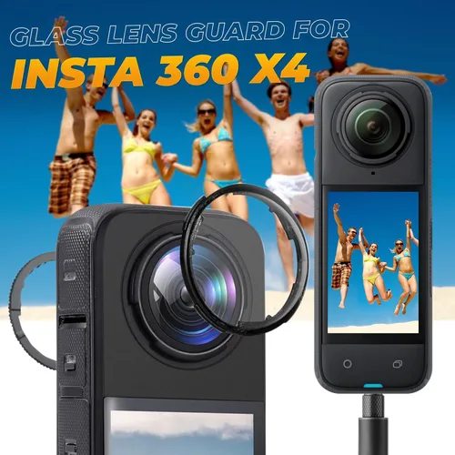 Miniatura 2 de Semaiki Protectores de lente premium para Insta360 X4,2 cubierta de lente de vidrio templado + 2 protectores de pantalla, 92% de transmisión