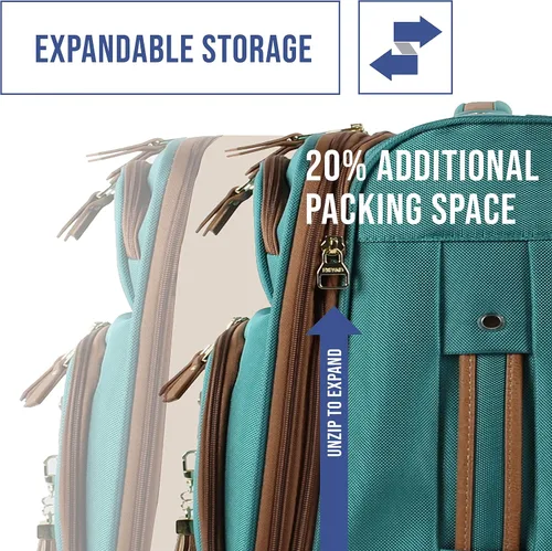 Miniatura 2 de Steve Madden Colección de equipaje de diseñador Maleta ligera y expandible para hombres y mujeres Bolsa de transporte duradera de 20 pulgadas