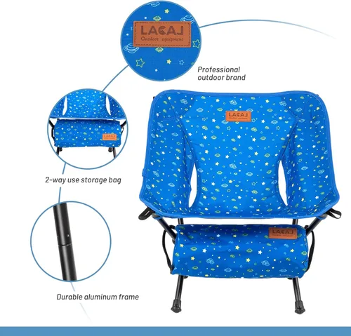 Miniatura 4 de G2 GO2GETHER Silla ligera Protable para jóvenes, tamaño plegable compacto de 12.6 x 4.3 pulgadas, solo pesa 1.6 libras, tela Oxford 600D, marco