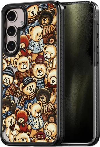 Miniatura 119 de Rosarnnah Funda compatible con Samsung Galaxy S24 Ultra, bonita estética, a la moda, divertida funda con estampado de gatito y gato, duradera a