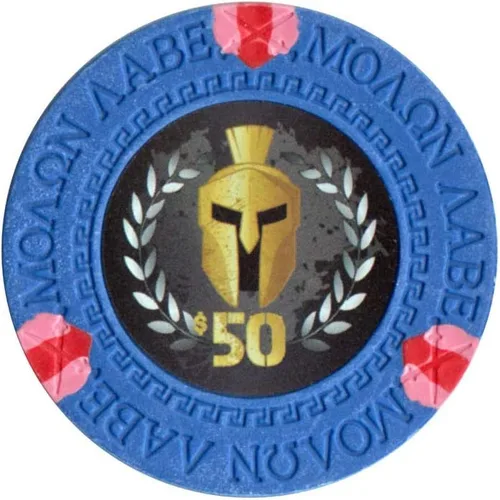Miniatura 10 de Versa Games Spartan - Fichas de póquer de arcilla en 0.48 oz, paquete de 50 unidades (elige colores)