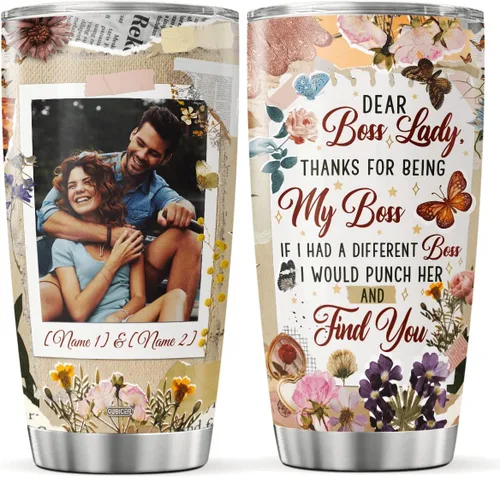 Miniatura 9 de CUBICER Vasos de café personalizados con foto personalizada para mejores amigos, tazas de té con tapa, frases divertidas, nombre personalizado
