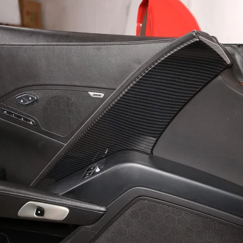 Miniatura 4 de TINKI Se adapta a 2014-2019 C7 Corvette Panel de puerta interior Molding Trim Cubierta de puerta Adhesivo interior para Chevrolet Corvette C7 2014