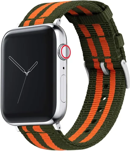Miniatura 12 de BARTON WATCH BANDS - Correas de reloj de nailon de estilo militar compatibles con modelos de Apple Watch - 1, 2, 3, 4, 5, 6, 7, 8, 9, 10, SE, Ultra