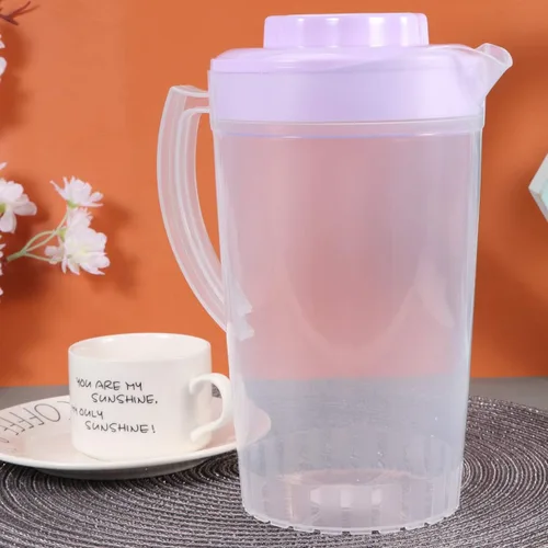 Miniatura 7 de Jarra de limonada para bebidas, tetera de jugo con tazas, hervidor de agua fría de plástico, jarra de agua transparente, jarra de té helado, jarra