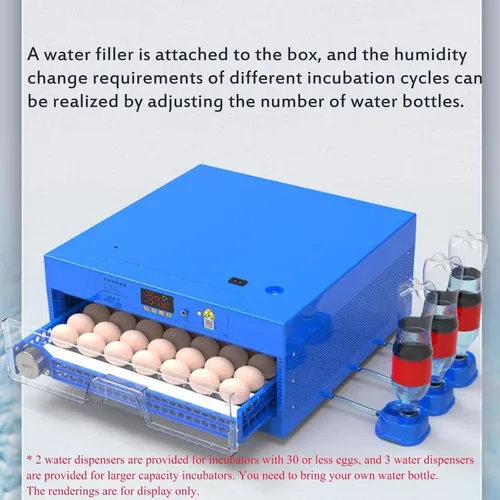 Miniatura 3 de Incubadoras automáticas de huevos de gallina, máquina para criar aves de corral, girado automático de huevos LED de alta eficiencia y control