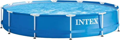 Miniatura 10 de Intex 28200EH - Piscina redonda de 10 pies x 30 pulgadas para 4 personas, marco de metal para exteriores, sobre el suelo, con fácil instalación