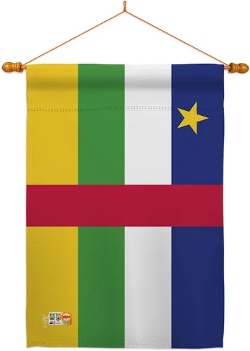 Miniatura 11 de Americana Home & Garden HG140049 Banderas de África Central de la Nacionalidad Mundial Impresiones Decorativas Casa Vertical 28" X 40" 13" 18.5