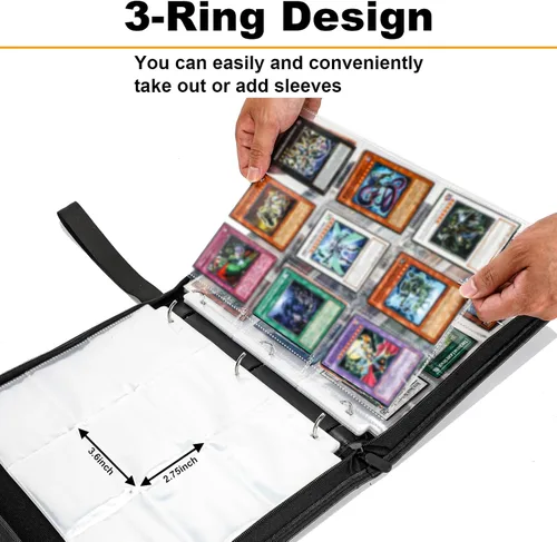Miniatura 3 de Carpeta de tarjetas coleccionables para tarjetas Y-G-O, álbum de tarjetas de 990 bolsillos con fundas compatible con tarjetas TCG, tarjetas TCG u