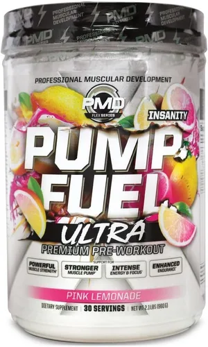 Miniatura 16 de PMD Sports Pump Fuel Ultra Insanity - Polvo de preentrenamiento premium y bomba muscular, mayor enfoque, resistencia y recuperación, creatina Mango