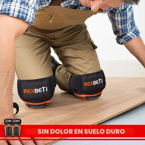 Miniatura 6 de REXBETI Rodilleras para el trabajo, rodilleras de construcción para hombres, rodilleras de gel de espuma resistentes y cómodas, antideslizantes