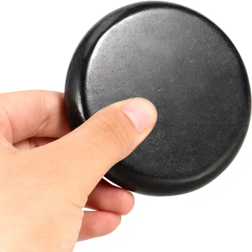 Miniatura 5 de SINJEUN Paquete de 22 piedras de masaje de basalto de 3.5 pulgadas, rocas grandes de masaje de basalto redondas para spa en casa, relajación