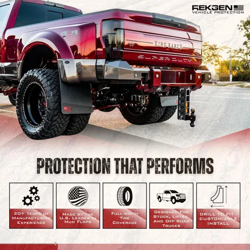 Miniatura 5 de REK GEN 'Merica Mud Flaps Dually (bandera negra)