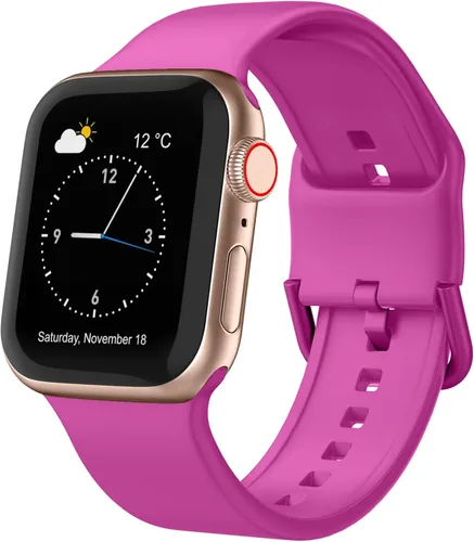 Miniatura 33 de Correa deportiva para Apple Watch, 49, 46, 45, 44, 42, 41, 40 y 38 mm, correa de silicona suave, cierre clásico, reemplazo para iWatch Series 11