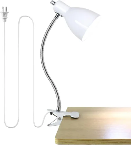 Miniatura 14 de Lámpara de escritorio Lámparas de mesa para el cuidado de los ojos, rotación de 360°, cuello de ganso con clip, luz de lectura, luz de libro