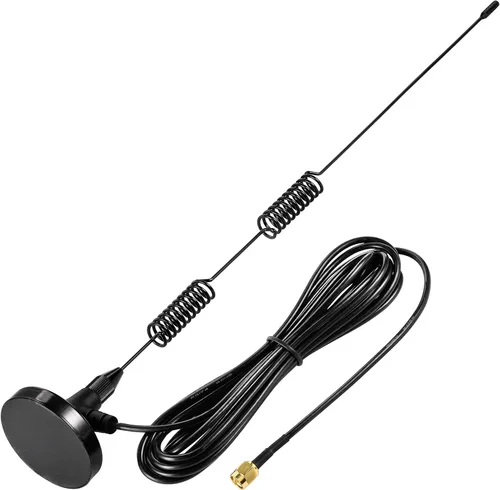 Miniatura 3 de Bingfu Doble banda VHF UHF 136-174MHz 400-470MHz Handheld Two Way Ham Radio Antena de base magnética SMA Antena macho para Walkie Talkie Icom Yaesu