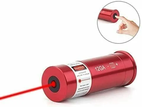 Miniatura 8 de Calidad premium, láser rojo/verde, mira de diámetro del cartucho de barril de calibre 12, visor para escopetas de 12ga con botón