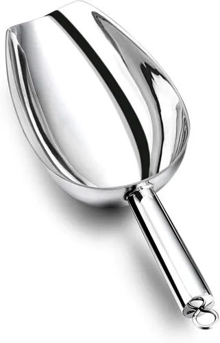 P&P CHEF Cuchara de hielo para alimentos, cuchara de acero inoxidable, pala de metal para harina de palomitas de maíz para boda, fiesta, bar,