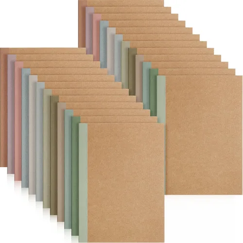 Miniatura 13 de Harloon A5 Composition Notebook Journals 8 x 5.75 in College Ruled Kraft Notebooks with Rainbow Spines Small Lined Composition Book for Office