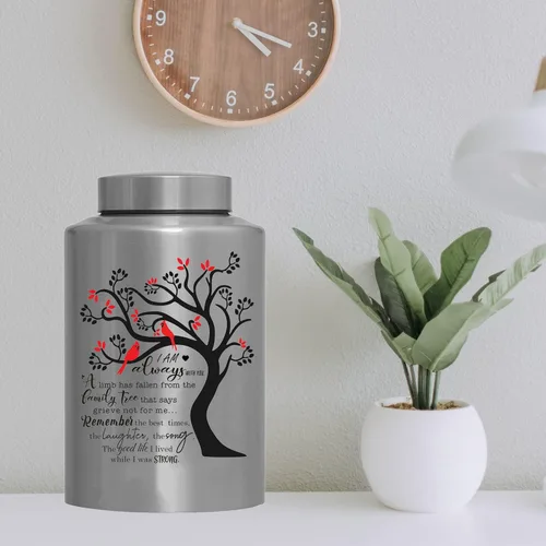 Miniatura 4 de Urnas de cremación para cenizas humanas, adultos, hombre y mujer, urna decorativa grande, urna de pájaros cardenales, hasta 220 libras, urnas