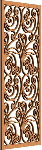 Miniatura 138 de 9 3/8"W x 24 3/8"H x 1/4"T Marilla Decorativos Paneles de Pared de Madera Calado, Abedul