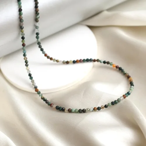Miniatura 70 de Gempires - Collar de cuentas de piedras naturales hechas a mano, joyería de cristal hipoalergénica de 20 pulgadas, chapado en oro, joyería de moda
