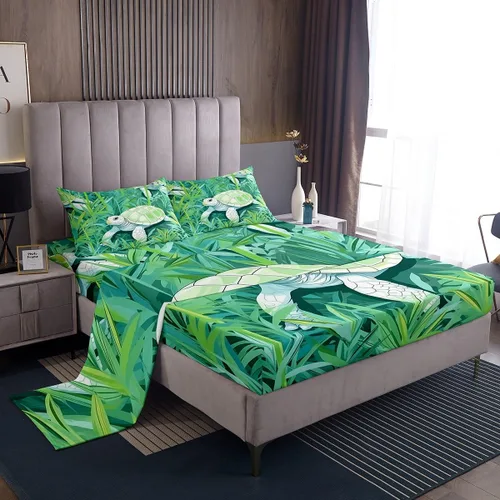 Miniatura 17 de Erosebridal Juego de sábanas de ballena náutica, tamaño individual, juego de ropa de cama vintage azul con ondas oceánicas para niños y niñas